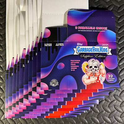 ~TEN BOX LOT~ EMPTY GARBAGE PAIL KIDS SAPPHIRE EDITION 2ND SERIES 2 TOPPS 2021