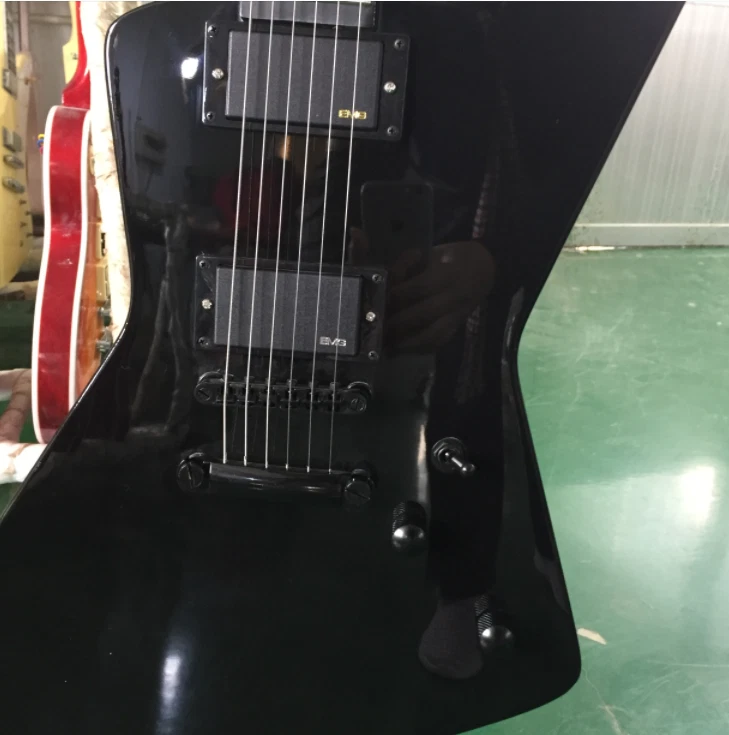 James Hetfield Explore Electric Guitar Black Man-wolf Black Hardware H-H Pickups - Image 3 of 4