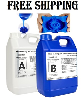 BBDINO Silicone Mold Making Kit, 30A Mold Making Silicone Rubber 1 Gallon/10 Oz