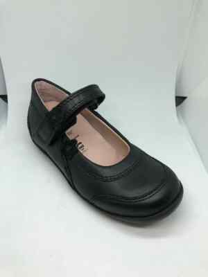 SUPERFIT GIRLS BLACK LEATHER SCHOOL SHOES 4-00421-01 FLOWER DETAIL SALE  UK