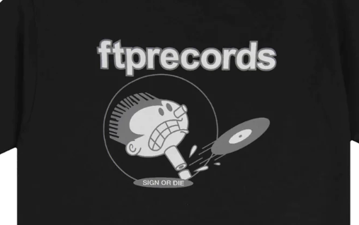 FTP FuckThePopulation Records Tee XL Black New | eBay