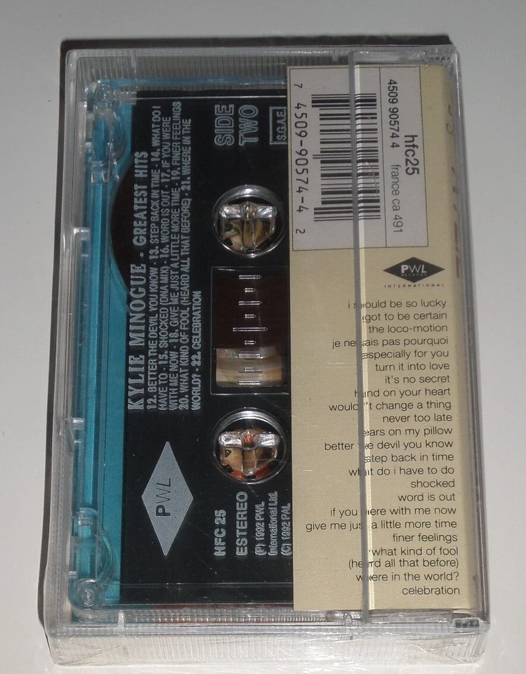 KYLIE MINOGUE Greatest Hits 1992 UK CASSETTE ALBUM PWL Compilation SEALED - Rare - Image 2 of 2