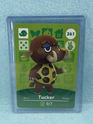 Tucker #261 Animal Crossing Amiibo Card - AUTHENTIC Series 3 - Brand New, Never Scanned - Nintendo Official