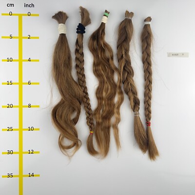 Europäisches Echthaar Rohhaare hellblond mind.100Gr 30-35cm - 3003253A