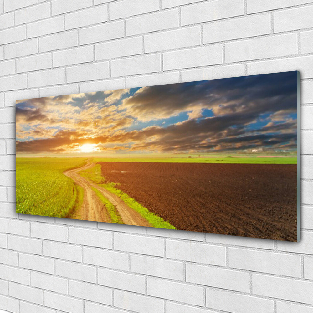 Tableau sur verre acrylique 125x50 de prestige impression paysage grand format