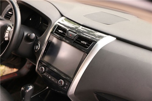 For Nissan Altima 2017-2018 Middle Air Outlet Vent Cover Trim Carbon Fiber Look - Picture 3 of 8