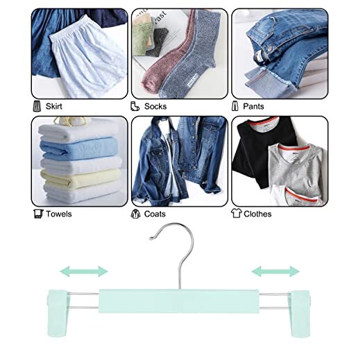 Clothes Pants Hangers, Space-Saving Skirt Holders with 360 ° 20 Pack Green - Bild 4 von 7