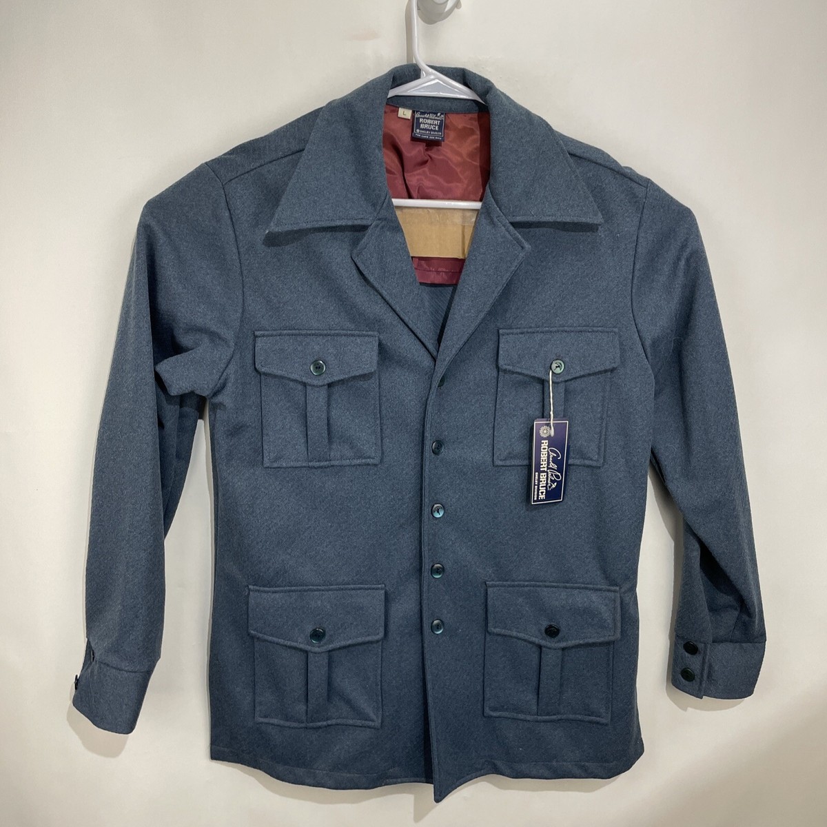 Arnold Palmer Outer Shirt Jacket Vintage 80s Robert Bruce Made In