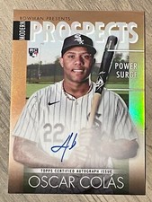2023 Bowman Monern Prospects Oscar Colas Orange Image Variation Auto 07/25