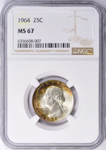 1964 Washington Quarter NGC MS67