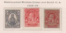 (F196-3) 1925-6 Turks &Caicos set of 3stamps 1/4d, 1 1/2d &2/- MH (UQ51)