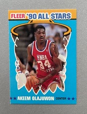 1990-91 Fleer Basketball Akeem Olajuwon All-Stars #3 HOF Houston Rockets