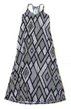 NWT Polka Dot Alley Black White Stripe Gravity Pocket Long Maxi Tank Dress S