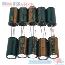 10Pcs 10000uF 25V Radial Electrolytic Capacitors Volume 25Volt 10000MFD 18×35 mm