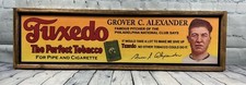Antique Style Tuxedo Tobacco Grover Alexander Wooden Advertisement Display Sign