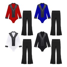Men's Bodysuit With Pants Sparkling Unitard Slim Fit Rompers Party V Neck Prom