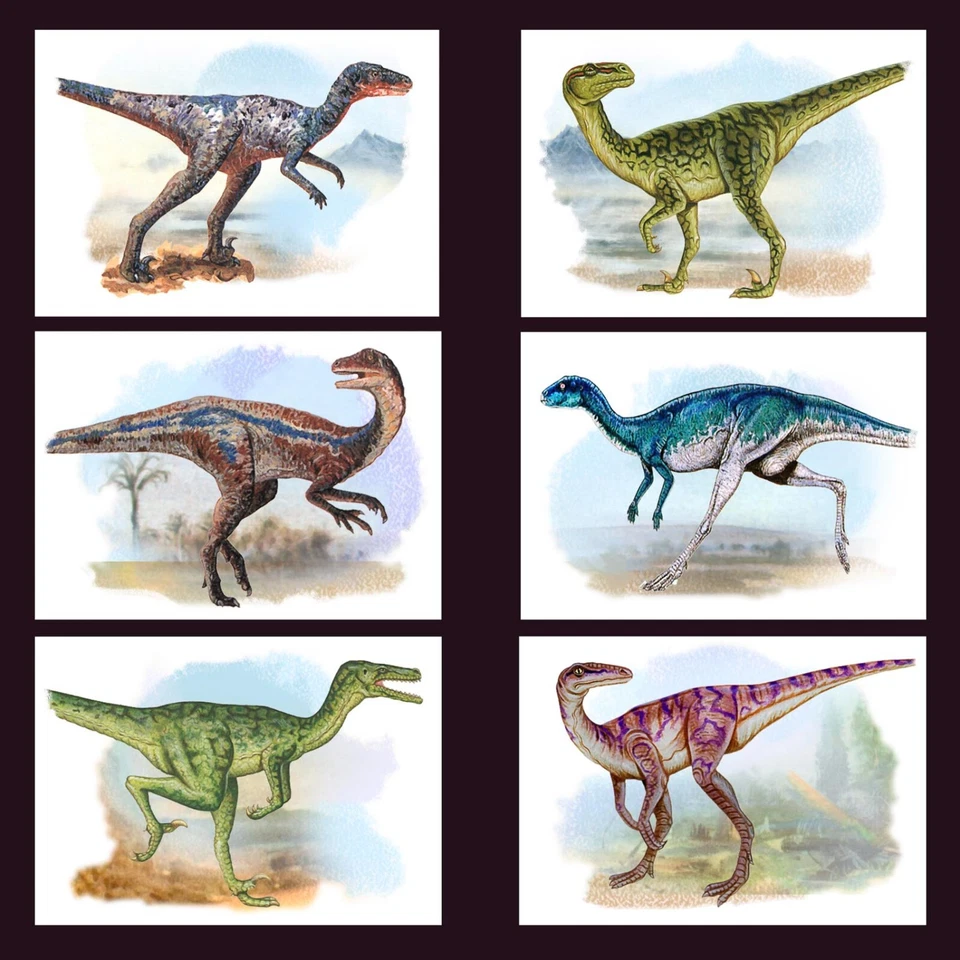 Tarjetas de papelería Small Dinosaurs MNH 2022 Sierra Leona 6 piezas papel 100 % reciclado Foto 2 de 4