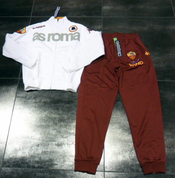 Pantalon De Training Kappa AS Roma - Tuta Wind Pour Homme, Neuf Avec étiquettes, Fabriqué En Italie
