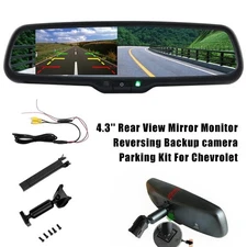 4.3'' Rear View Mirror Monitor Reversing Backup camera Parking Kit For Chevrolet