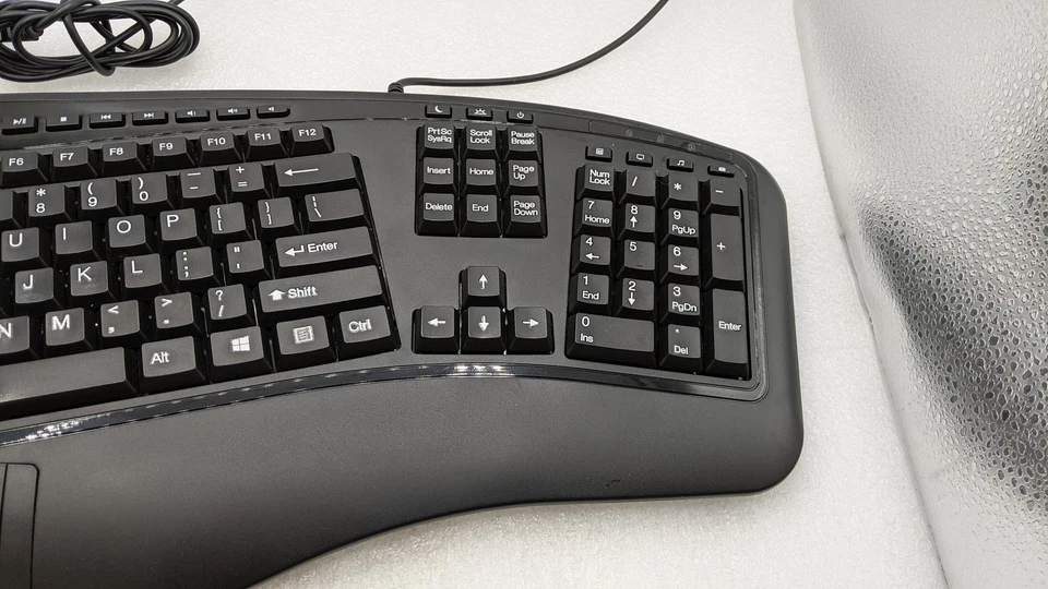 Adesso - AKB-450UB - Tru-Form Ergonomic Touchpad Keyboard - Black - Image 3 of 4