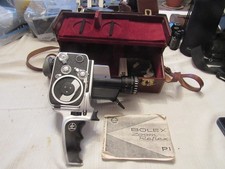 Vintage Bolex Paillard Zoom Reflex P1 8MM Movie Camera, Case, Manuel