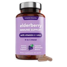 Elderberry Capsules For Immune Support With Vitamin C And Zinc 60 Capsules