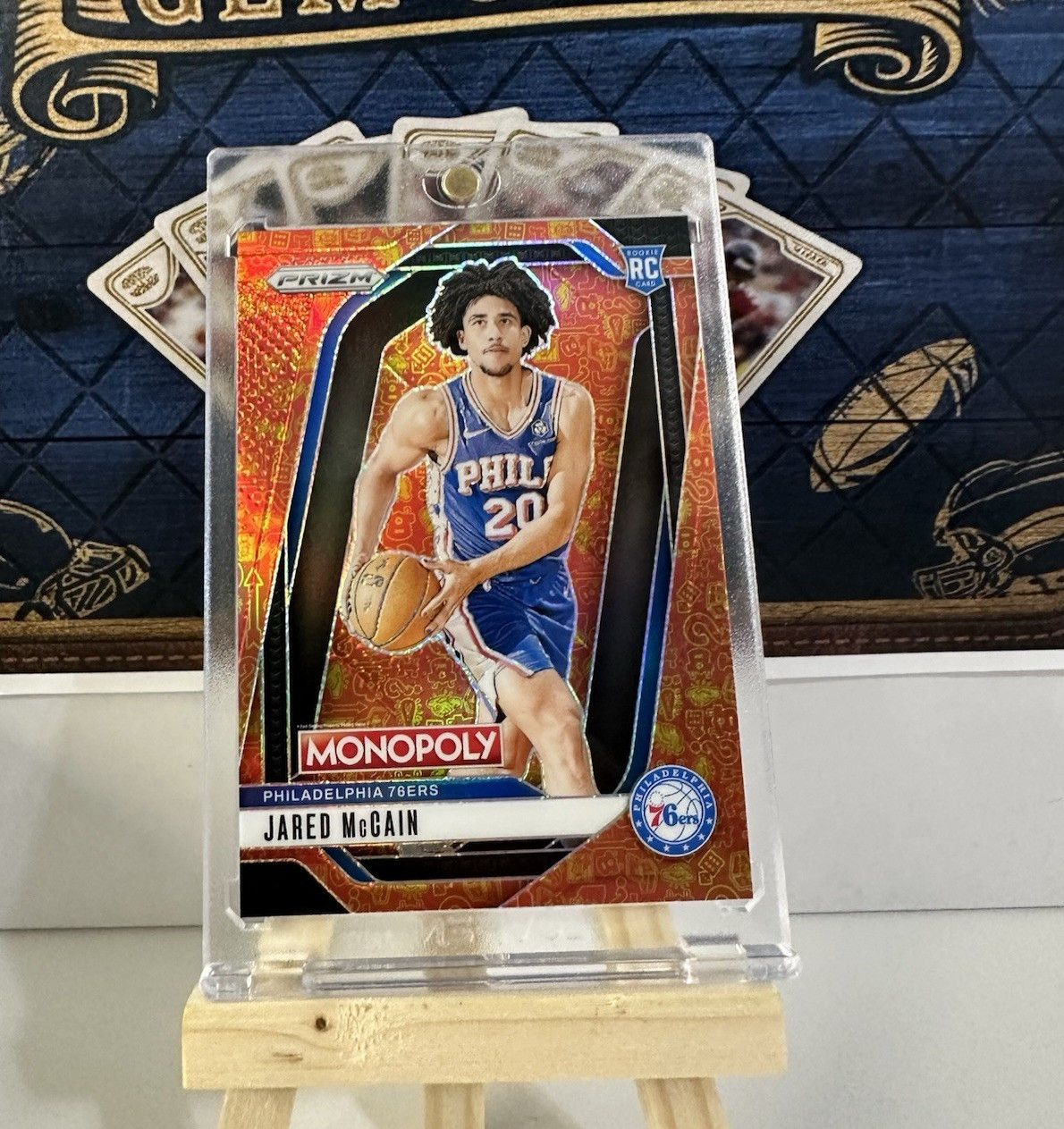 2024-25 Panini Prizm Monopoly Jared McCain #3 Orange Prizm RC /1499