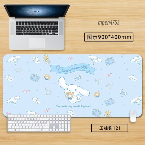 New Cartoon Cinnamoroll Blue Mouse Pad Cute Large Keyboard Pad Desk Mat Diverse - 第 8/40 張圖片