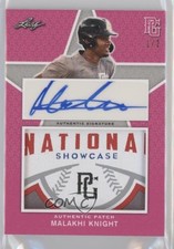 2020 Leaf Perfect Game National Showcase Pink 1/2 Malakhi Knight Patch Auto nd3