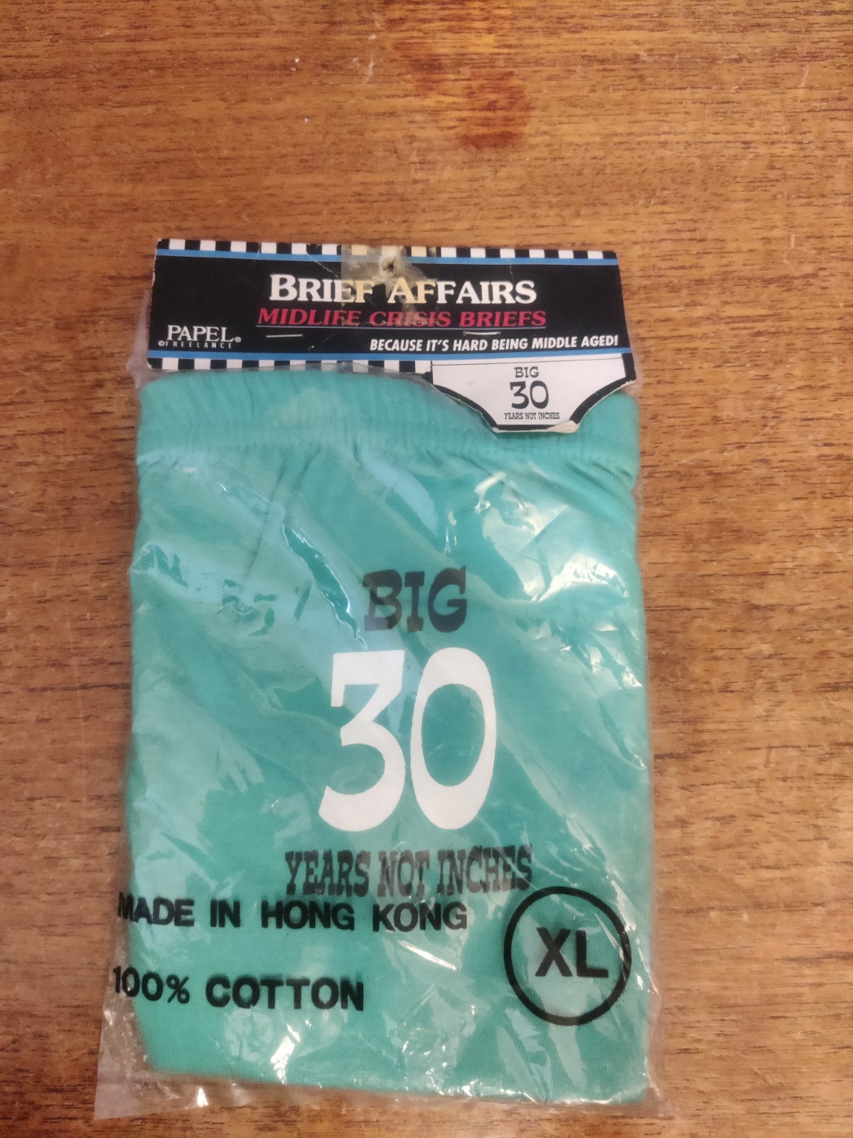 Mens Pants 30 Year Birthday Midlife Crisis Joke Comedy Rude Vtg Retro Deadstock