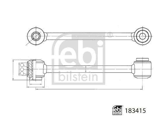 Tige de stabilisation FEBI BILSTEIN 183415 en acier renforcé pour train avant Mercedes