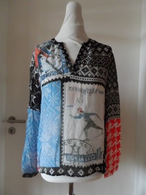 Grace Damen Bluse, Gr. M, mehrfarbig, Viscose