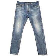 Levi's Blue 512 Slim Taper Denim Jeans Mens 36x32