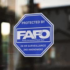 Protected by FAFO 3pc F Around Find Out 2nd Amendment Pro Gun Rights Vinyl Decal
