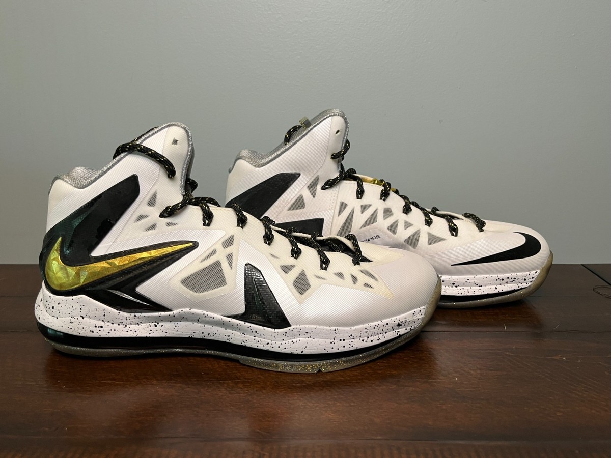 lebron 10 white and gold