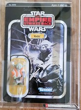 1980 Star Wars Yoda 32-BackB ORANGE SNAKE AFA Grade Vintage Unpunched Debut Card