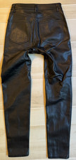 Express black faux leather skinny super high rise pants size 4 women's 27" ins