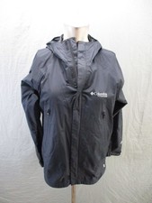 Columbia Titanium Size 14/16 Kids Blk Insulated Hooded Full Zip Windbreaker 947