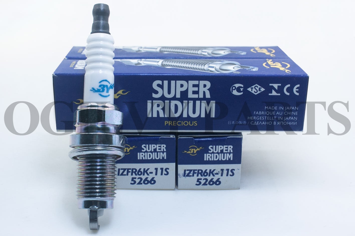 Genuine 5266 Spark Plug 4 Super Iridium IZFR6K-11S For 03-14 Honda Accord Fit