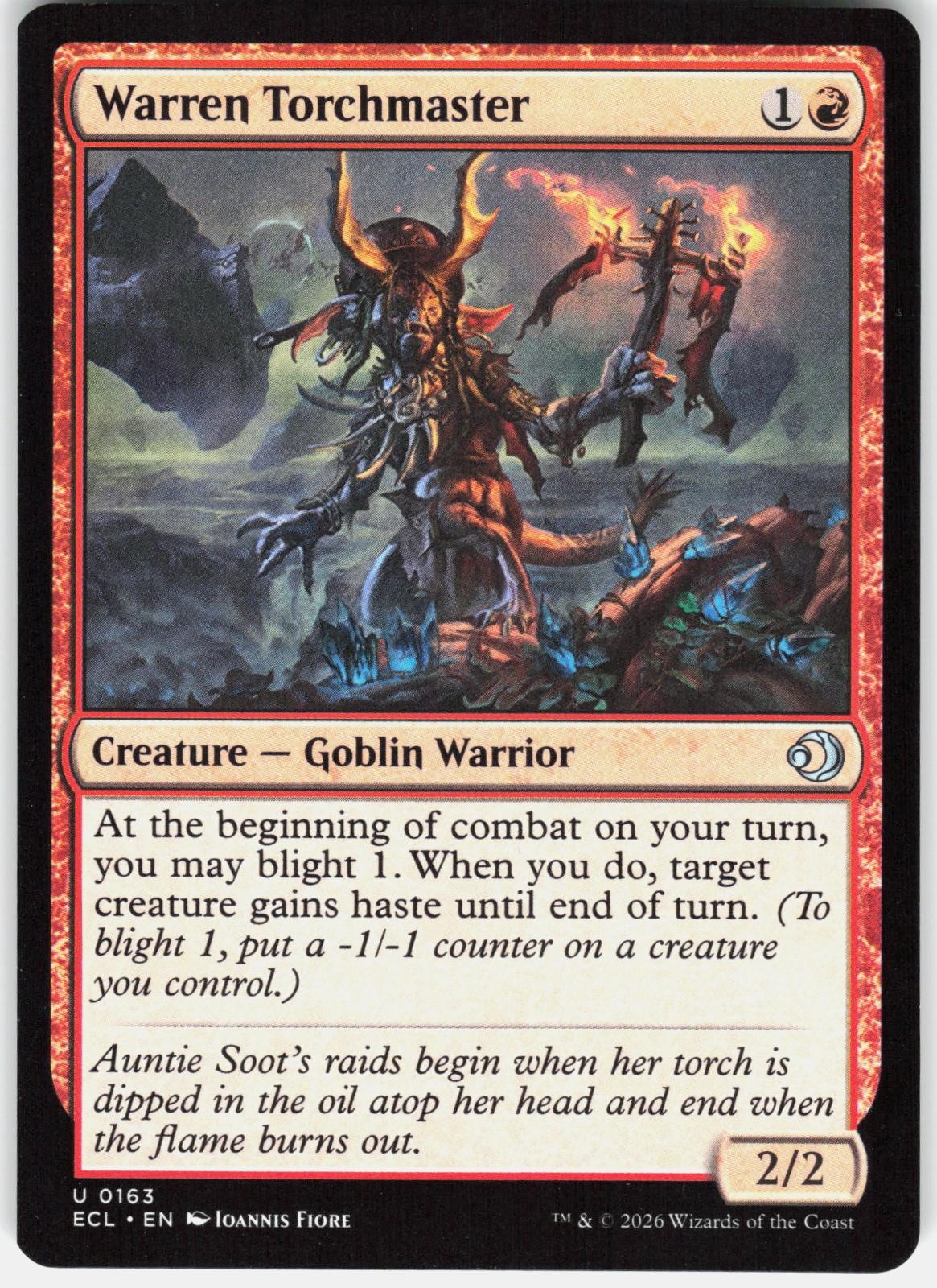 Warren Torchmaster 163 Uncommon Lorwyn Eclipsed Magic: The Gathering Near Mint
