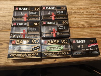 12 x Cassetten BASF CHROME SUPER II 90/60 Neu OVP in Folie Audiocassetten 