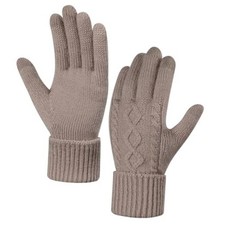 Winter Gloves Women - Warm Fleece Lined Winter Gloves with Touchscreen Grey