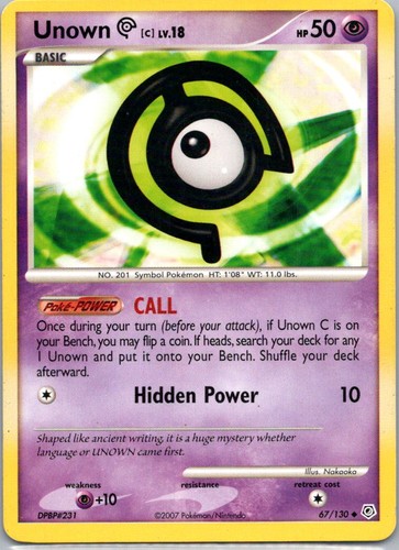 Unown [C] 67/130 Diamond & Pearl Uncommon