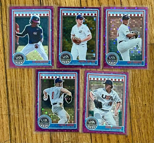 2025 Panini USA Baseball purple #'d parallel (41 cards) - Picture 5 of 5