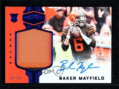 2018 Plates & Patches Blue 26/50 Baker Mayfield RPA Rookie Patch Auto RC 0ls