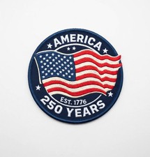 USA 250 Anniversary Embroidered Patch, American Patriotic 250th Anniversary Gift