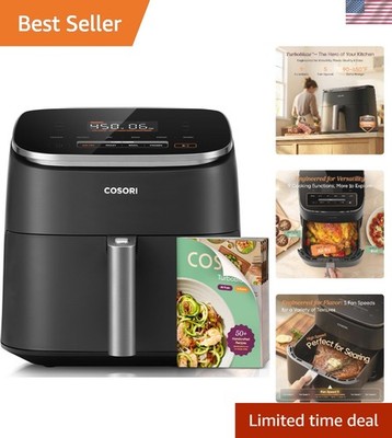 Ceramic-Coated TurboBlaze Air Fryer 6 Qt - 9 Cooking Modes & Automatic Shut-off