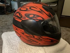 TYPHOON RIDING FLIP-UP-FULL FACE HELMET-Y-S- KYLIN 121 DOT-RED&BLACK 
