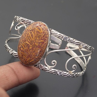 Mariyam Jaspis Edelstein 925 Sterling Silber Handarbeit Armreif Schmuck Geschenk für Sie