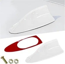 Universal White Plastic Car Shark Fin Antenna Cover with Adhesive Color: White